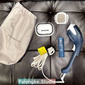 Rowenta Handheld Garment Steamer with Accessories - Blue & White
